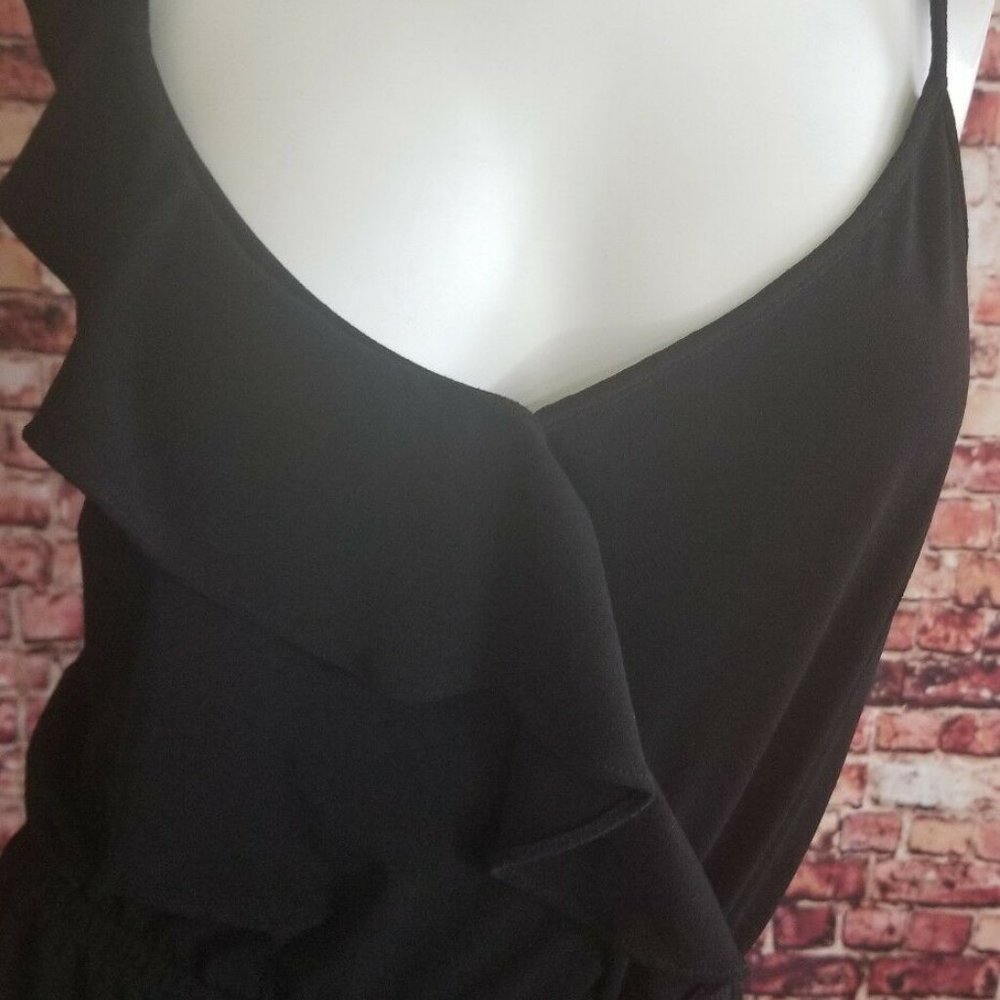 Express Black Black Spaghetti Strap Elastic Waist - image 2